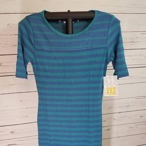 NWT LulaRoe Dress Julia ~ Size XXS ~ BLUE & AQUA